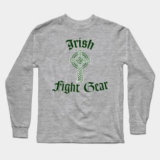 Irish Fight Gear - Celtic Cross Back Long Sleeve T-Shirt